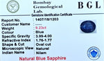 Blue Sapphire Certificate