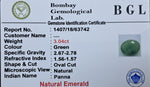 Emerald 3.04ct Certificate