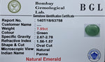 Emerald 7.89ct Certificate