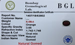 Gomed 5.02ct Certificate
