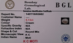 Keshi Perl 5.02ct Certificate