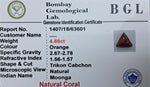 Moonga 4.88ct Certificate