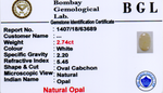 Opal 2.74ct Certificate