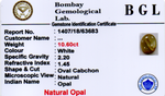 Opal - 10.60 Carats Certificate