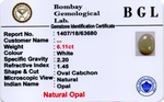 Opal 6.11 Ct Certificate