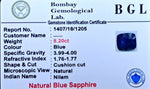 Blue Sapphire Certificate