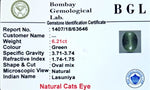 Cats Eye Certificate