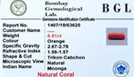 Red Coral Certificate
