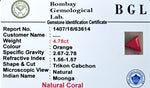 Red Coral Certificate