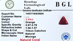 Red Coral Certificate