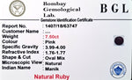 Ruby RBYPKBK021 Certificate