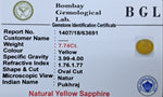 Yellow Sapphire 7.74ct Certificate